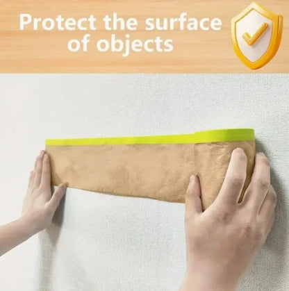 Pre-Taped Masking Film for Automotive Paint Kraft Paper 0.1/0.15/0.2m x 15m
