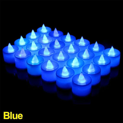 Flameless LED Tealight Candle Heart Shape 48/1PCS