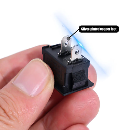 KCD11-101 Mini Rocker Switch 2-Pin ON/OFF 6A 250V – Pack of 5 or 10