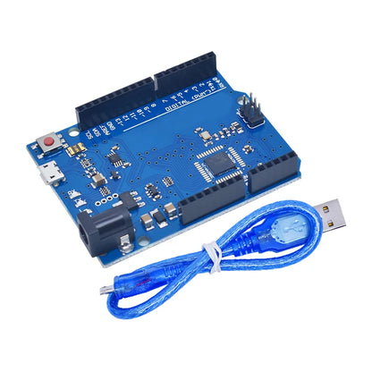Leonardo R3 Atmega32u4 Microcontroller Development Board with USB Cable Compatible with Arduino DIY Starter Kit