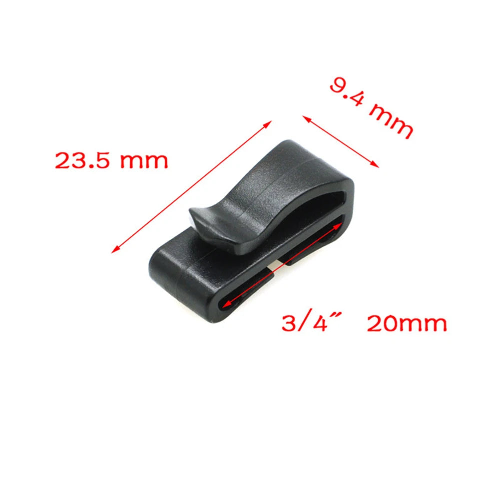 Reliable Sturdy Black Plastic Backpack Strap Adjustable Closing Buckle Convenient Dimensions Slip Keeper Buckle X Belt Buckle