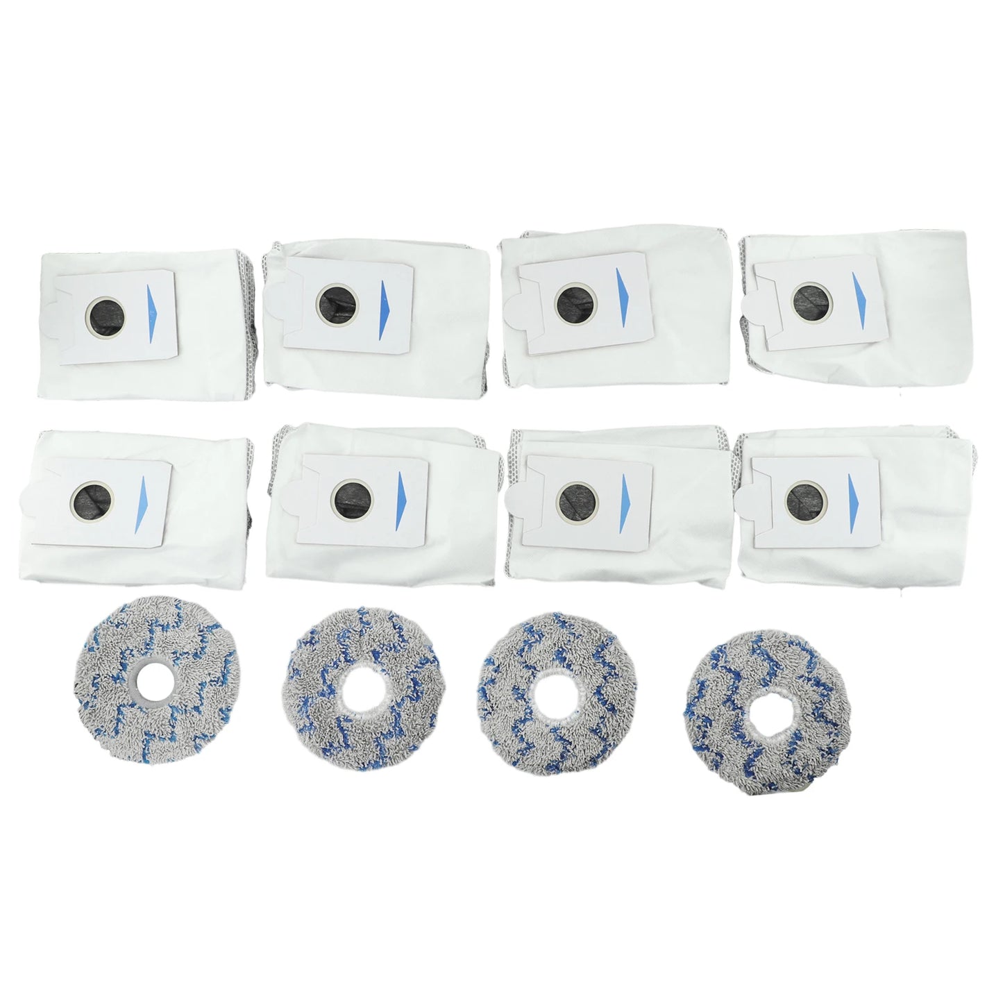 Set of 8 Dust Bags and 4 Wiping Cloths for Deebot For T20 For Omni X1 For Omni 8 Robot Vacuum Cleaner Protective Accessories