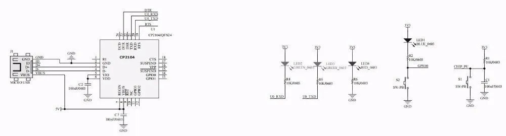 ESP8266/ESP32 Development Board Test Programmer and Downloader Socket for ESP Modules