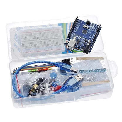 Arduino Uno R3 Basic Starter Kit with Breadboard and Retail Box for DIY Projects