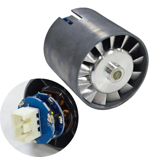 1Pcs High Voltage 100000rpm Ultra High Speed Brushless Motor Impeller Hair Dryer Parts DC155V 120W Micro Brushless Ducted Fan