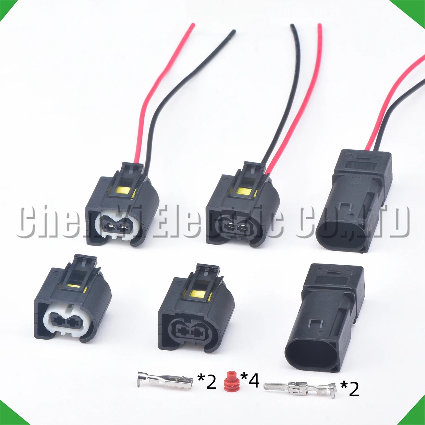 2 Pin Ignition Coil Waterproof Connector Wire Harness Plug Automotive