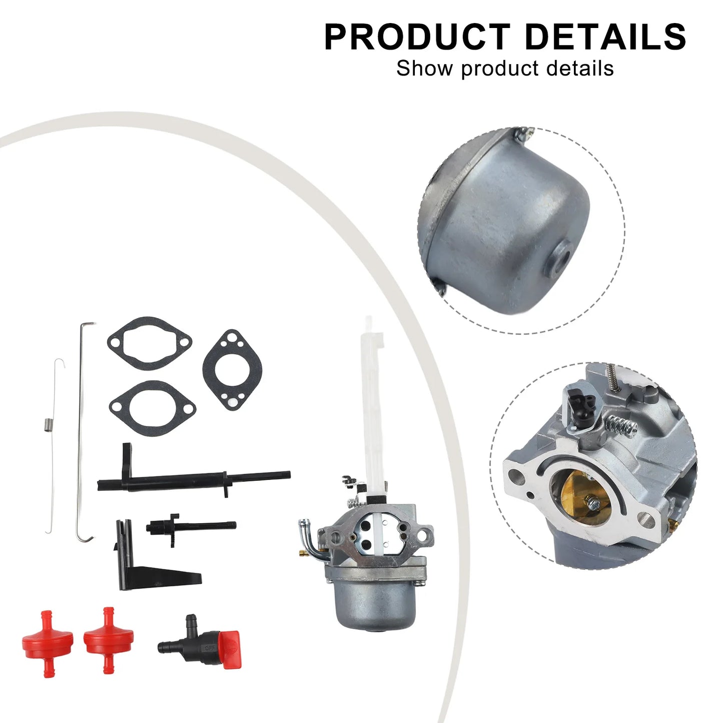 Seasonal Use Snowplow Carburetor Kit Carburetor Kit For Snowplow Garden Choke Shaft Assembly Metal Construction