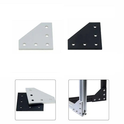 1 PCS  Plate Joint Board Plate Corner Angle Bracket For 2020 Aluminum Profile 5Hole 90 Degree Without Screws Home Hardware
