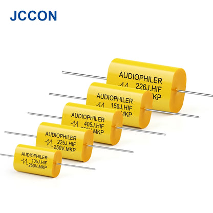250V MKP Metal Film Audio Capacitor 1µF-3.3µF for HiFi Coupling & Frequency Dividing