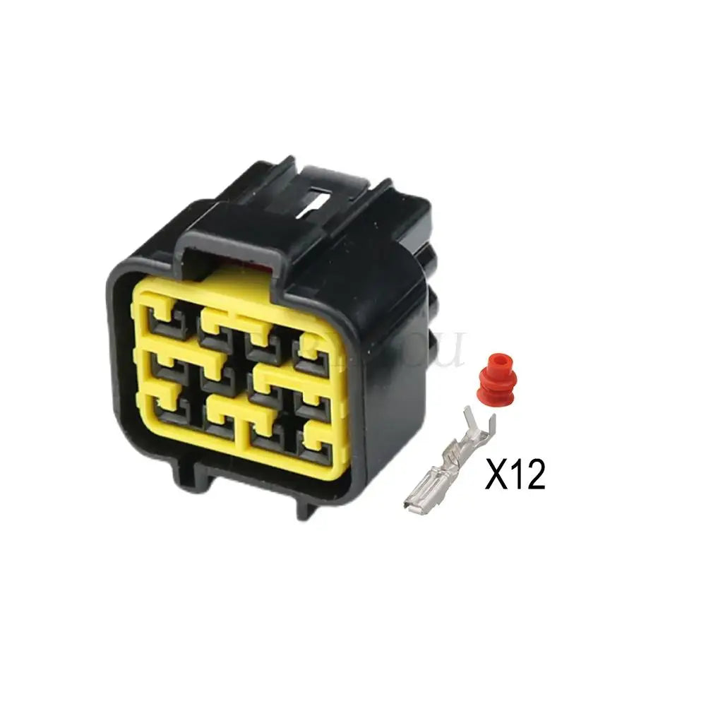 FW-C-12M-B / FW-C-12F-B / DJ7121Y-2.3-11/21 Automotive 12-Pin Connector — Furukawa Black Male Female Wiring Socket