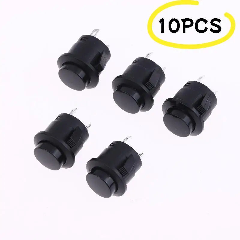 New 5/10Pcs Momentary Push Button Switch R13-507 16mm Round Switch 2Pins ON-OFF Self-res Panel Mounting