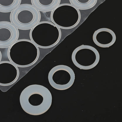 Silicone Flat Washers — Universal Leak-Proof Circular Seal Gaskets Hose Sealing Repair Kit 22/164pcs