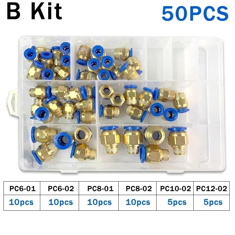 PC Series 4mm 6mm 8mm 10mm 12mm Air Joint Connectors Hose Tube Pneumatic Fittings 1/4 1/8 Push-In Quick Release Couplings