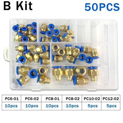 PC Series 4mm 6mm 8mm 10mm 12mm Air Joint Connectors Hose Tube Pneumatic Fittings 1/4 1/8 Push-In Quick Release Couplings