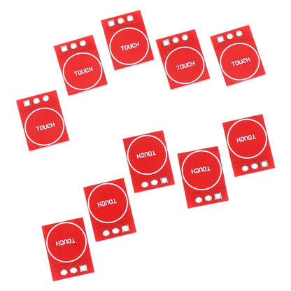 TTP223 Capacitive Touch Sensor Module — Self-Lock/No-Lock, High/Low Output, Arduino (10-Pack)