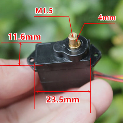 Metal Steering Gear 360 Degree for Climbing Car Servo Five-wire Without Drive Plate DC 3V-6V Micro Mini M10 Motor Gearbox 12g