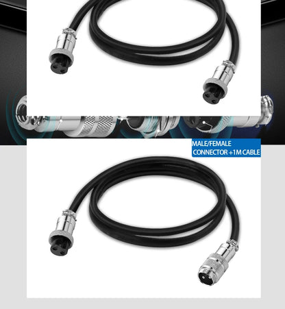 1PCS GX16 Auto Waterproof Connector 2-10 Pins with Power Cable Line Socket Plug — Suitable for Industrial Machinery and Equipment