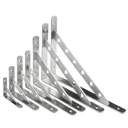 2Pcs Angle Bracket Heavy Duty For Wall Angle Bracket Stainless Steel L Type Bracket
