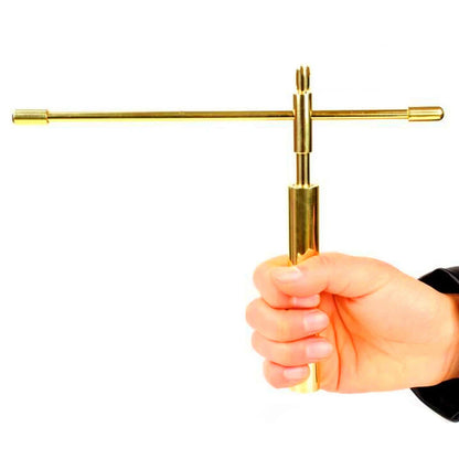 1pcs Pure Copper Probe Treasure Hunting Divination Tool Copper Rod Water Rods Handle Height 17 Cm Hand Length 21cm