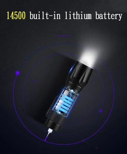 100000LM High Power LED Flashlight Rechargeable Tactical Torch