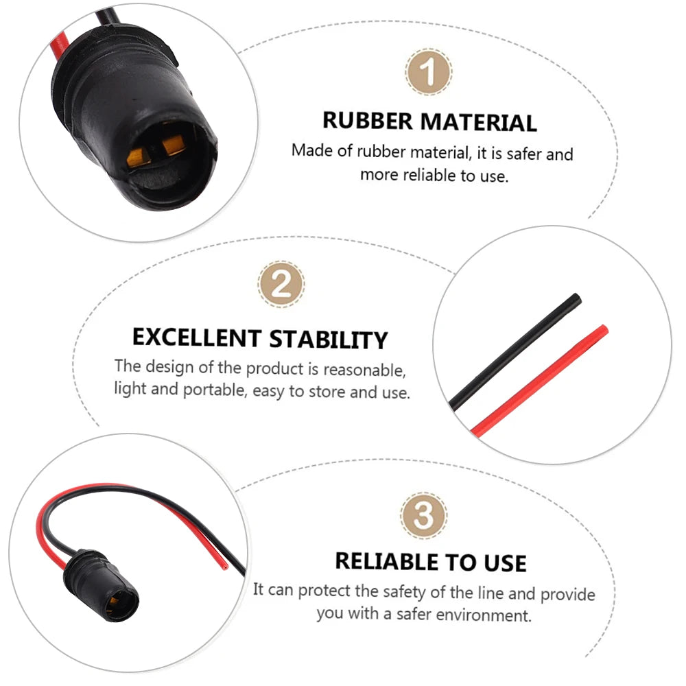 T10 W5W 147 Bulb Socket Holder Connector Car Wedge Light Rubber Plug Extension Wire Harness Adapter Auto Instrument Lamp Parts