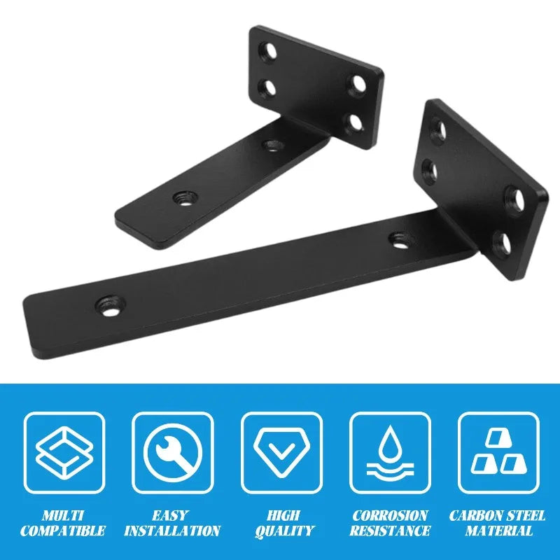 Concealed Right Angle Bracket – 10/15/20CM Shelf Support Wall Mounted Furniture Holder for Desk, Kitchen & Home Shelves