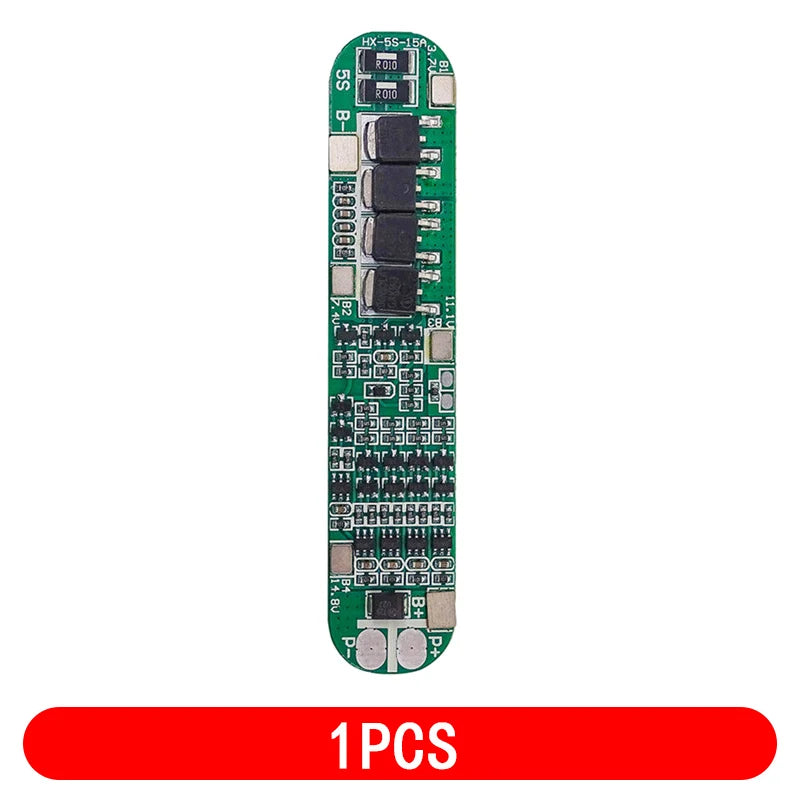 5S 18.5V–21V 15A BMS 18650 Lithium Battery Protection Board for Solar Lighting