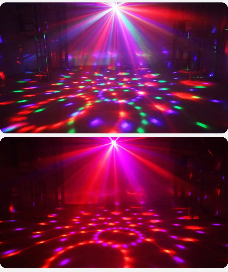 Sound Activated LED Disco Ball Light with Remote Remote Party Lamp