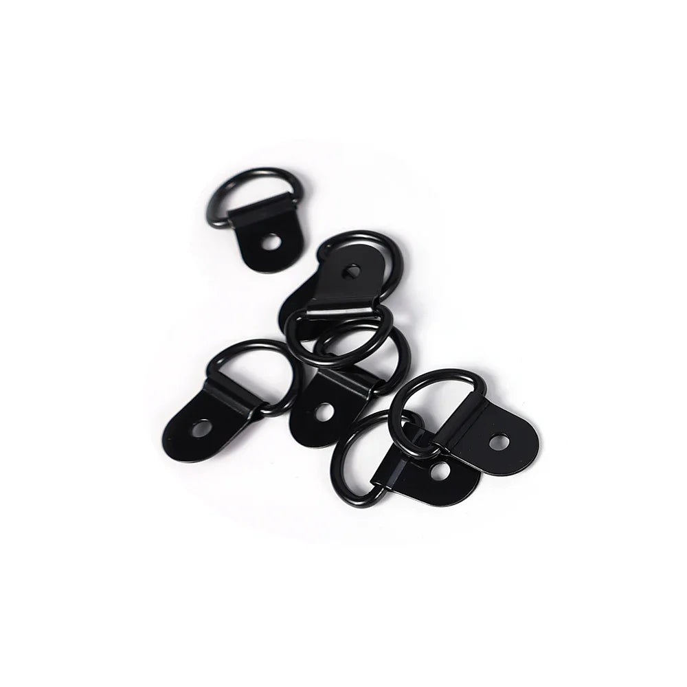 20/10pcs Stainless Steel D Shape Pull Hook Tie Down Anchors Ring Iron Cargo Tie Down Ring Car Truck Trailers RV Boat Accessories