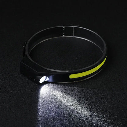 Portable LED Sensor Headlamp USB Rechargeable Built-in Battery