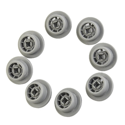 Dishwasher Lower Basket Wheels — 8pcs Replacement Rollers for Siemens S5555X0GB/79 S5943X2GB/31 S6409N2GB/17 HF87950GB/03 KG57U95/13