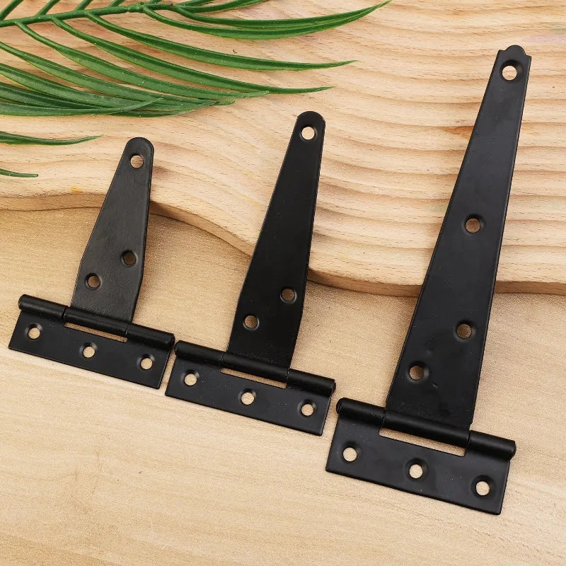 Iron Cold Rolled Steel T Shape Hinge Iron Triangle Hinge Sturdy Shed Hinge Door Gate Hinges for Home Store Furniture Hardware