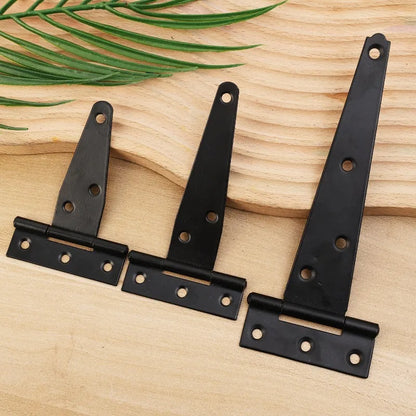 Iron Cold Rolled Steel T Shape Hinge Iron Triangle Hinge Sturdy Shed Hinge Door Gate Hinges for Home Store Furniture Hardware