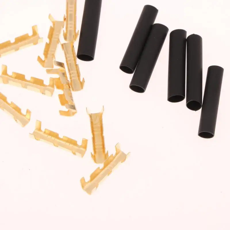 U-Shaped Electrical Wire Connectors Set 0.5-1.5mm² with Heat Shrink Tube Crimp Terminals Block for Fast Wiring Cable Lock