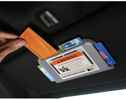 Car Sun Visor Card Holder Phone Number Clip Parking Organizer 1/2pcs
