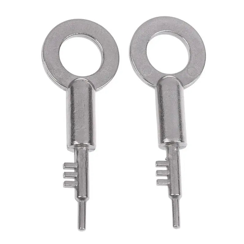 New Stainless Steel 3-Tooth Lock Key Blank Universal - Bathroom Door Keys Home Security Replacement Keys