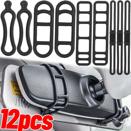 12/4pcs Bike Silicone Mount Bands Bicycle Light Rubber Straps Clip for Headlight Taillight Fixing Universal Bike Accessories