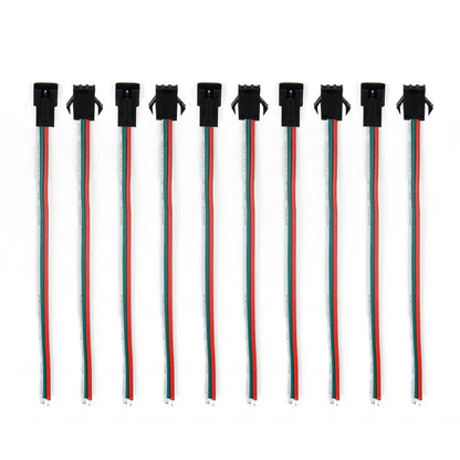Wire Connector 2/3/5 Pin Male And Female Connector PVC Outside+ Tinned Copper Inside With Cable Light 10cm Connector Black