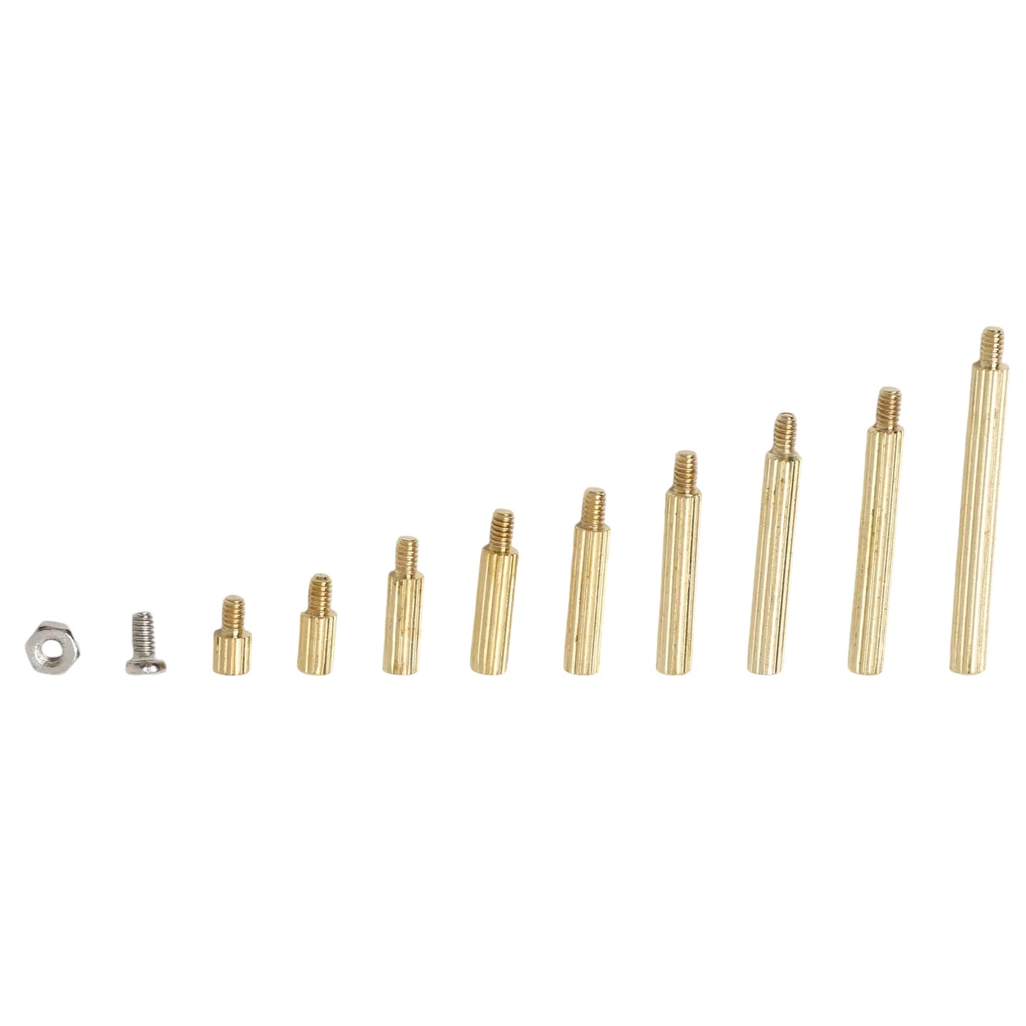 M2 Spacer Assortment Screw &amp; Nut Set 270pcs — Clear Storage Box for Electronics Assembly