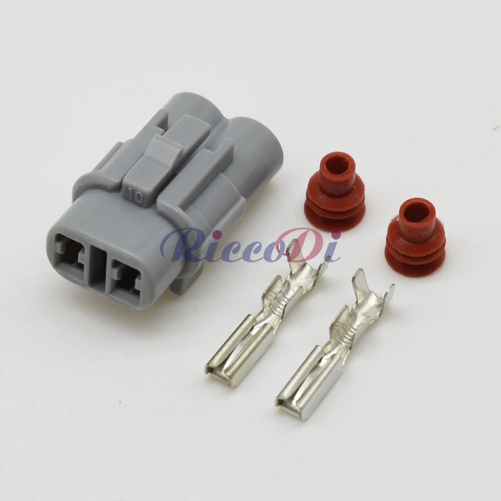 2 Pin 2mm Sealed Connector 6180-2321 6187-2311 DJ7026-2 PA66 Gray Black Waterproof for Honda
