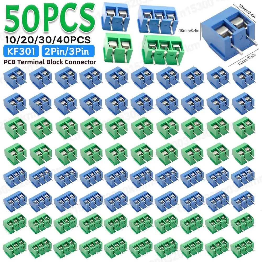 PCB Mount Screw Terminal Block Connector KF301 2P-4P 5.0 / 5.08mm Straight Pin