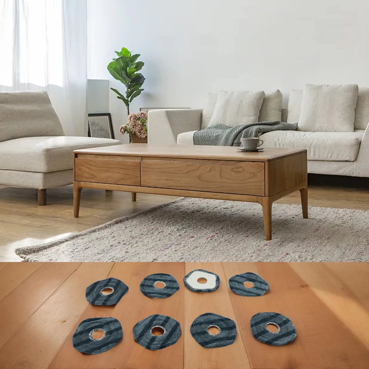 Daily Maintenance 13.5*13 Cm Robot Vacuum Pads Easy Install Vacuum Cleaner Pads Vacuumcleaner Versatile Pack Options