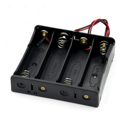 Plastic 18650 Battery Storage Box Case with 1–4 Slots and Wire Leads DIY Holder