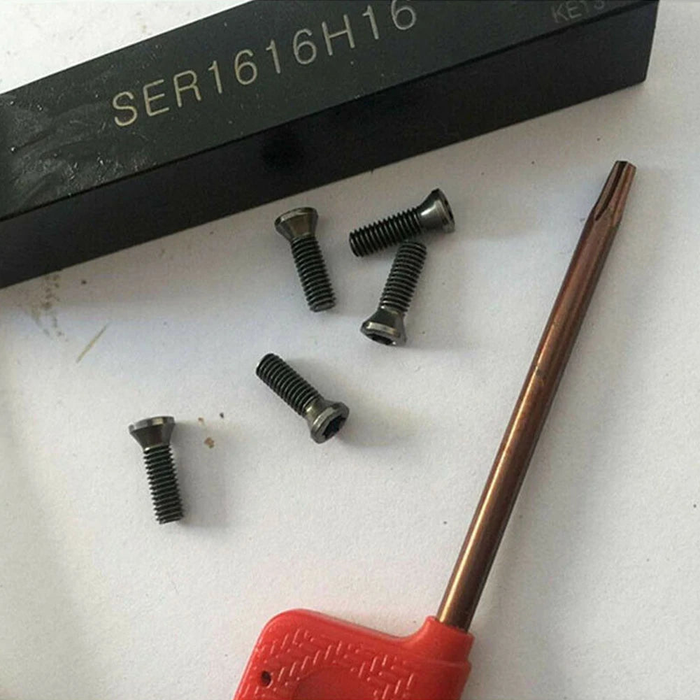 Torx Steel Screws M2.5 x 7mm / M2.5 x 6mm for CNC Lathe Tools and Carbide Insert Replacement