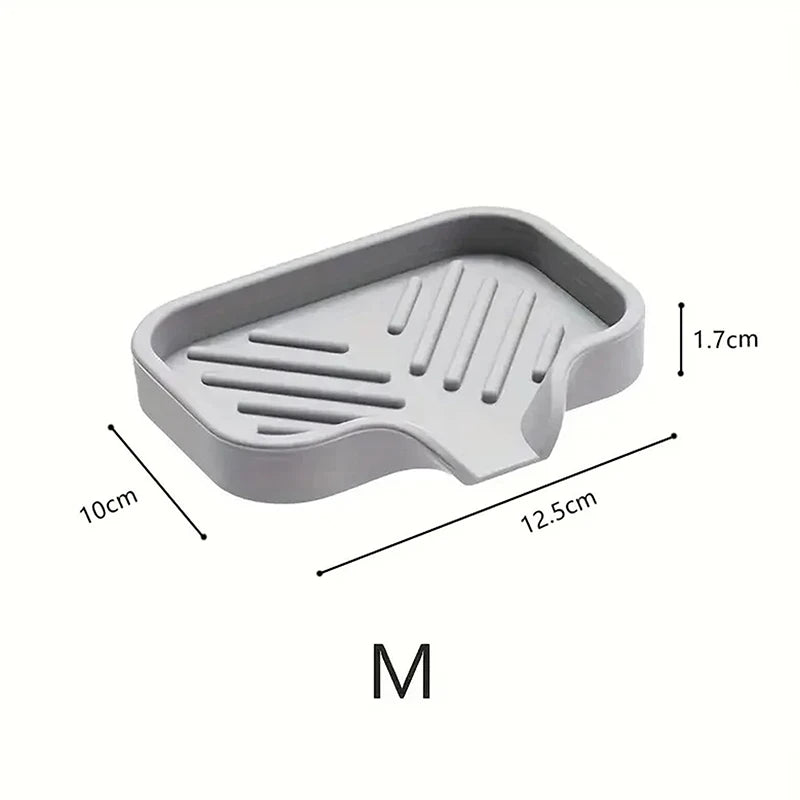 New Faucet Mat Kitchen Sink Tray, Soap Dispenser Sponge Drain Pad, Sink Splash Drying Mat, Countertop Storage Soap Tray