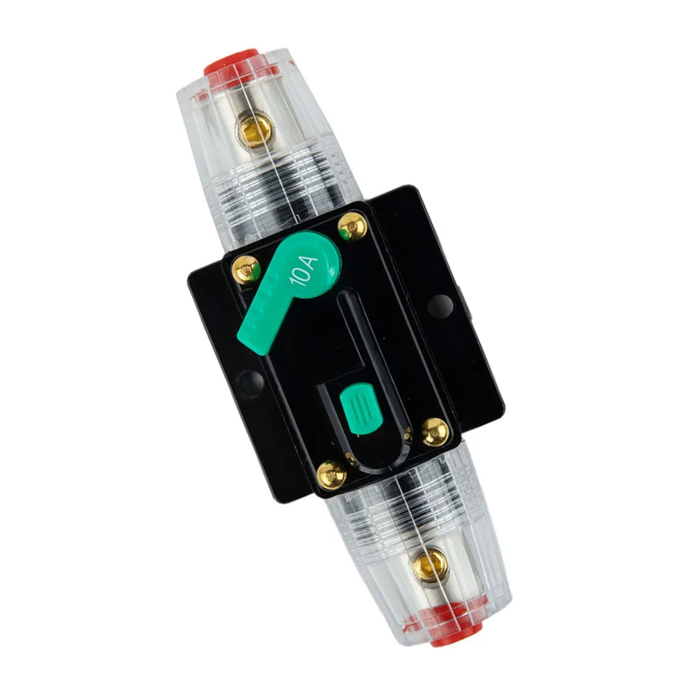 Car Boat 10A to 100A AMP Circuit Breaker Fuse Reset for 12V 24V 48V DC with Waterproof Housing and Manual Reset for Overload