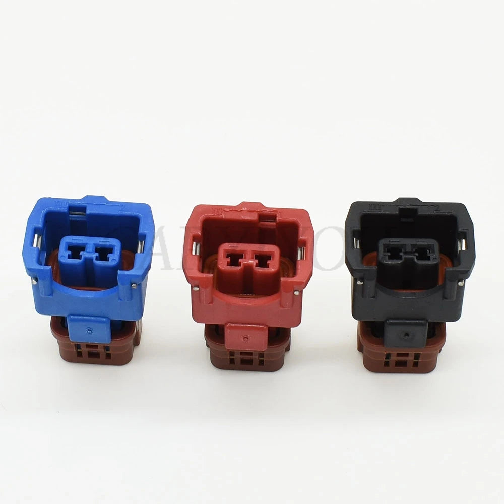 2 Pin Knock Detonation Sensor Automotive Connector Cable Socket Black Blue Red Compatible with PB186-02326 / PB185-02326