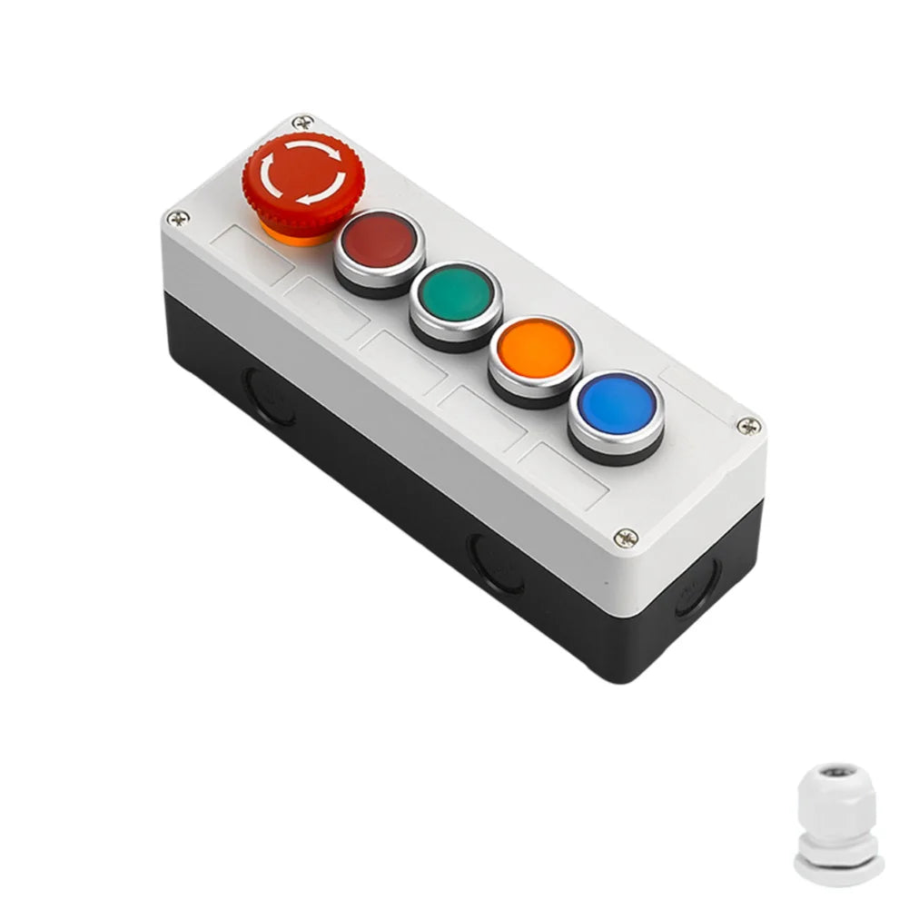 Waterproof Control Box 22mm Inching Switch For Electrical Applications High Current Push Switch Circuit Breaker
