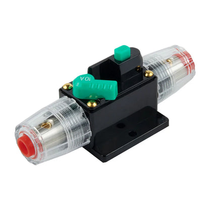 Car Boat 10A to 100A AMP Circuit Breaker Fuse Reset for 12V 24V 48V DC with Waterproof Housing and Manual Reset for Overload