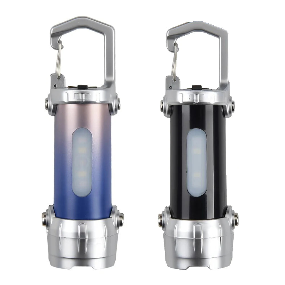 New COB Keychain Work Light Rechargeable LED Flashlight Portable Hiking Light with Hook Waterproof Keyring Camping Pocket Lamp